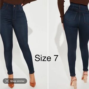 Fashion nova jeans size 7
